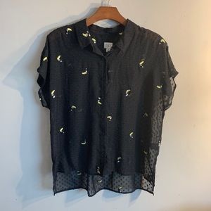 Toucan Sheer Blouse